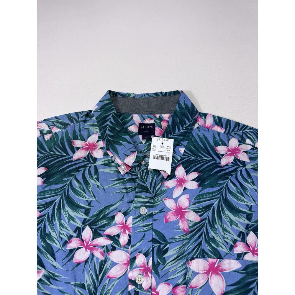 J Crew Men XL Floral Button Shirt NWT Coastal Resort Island Vacation Beach H4743